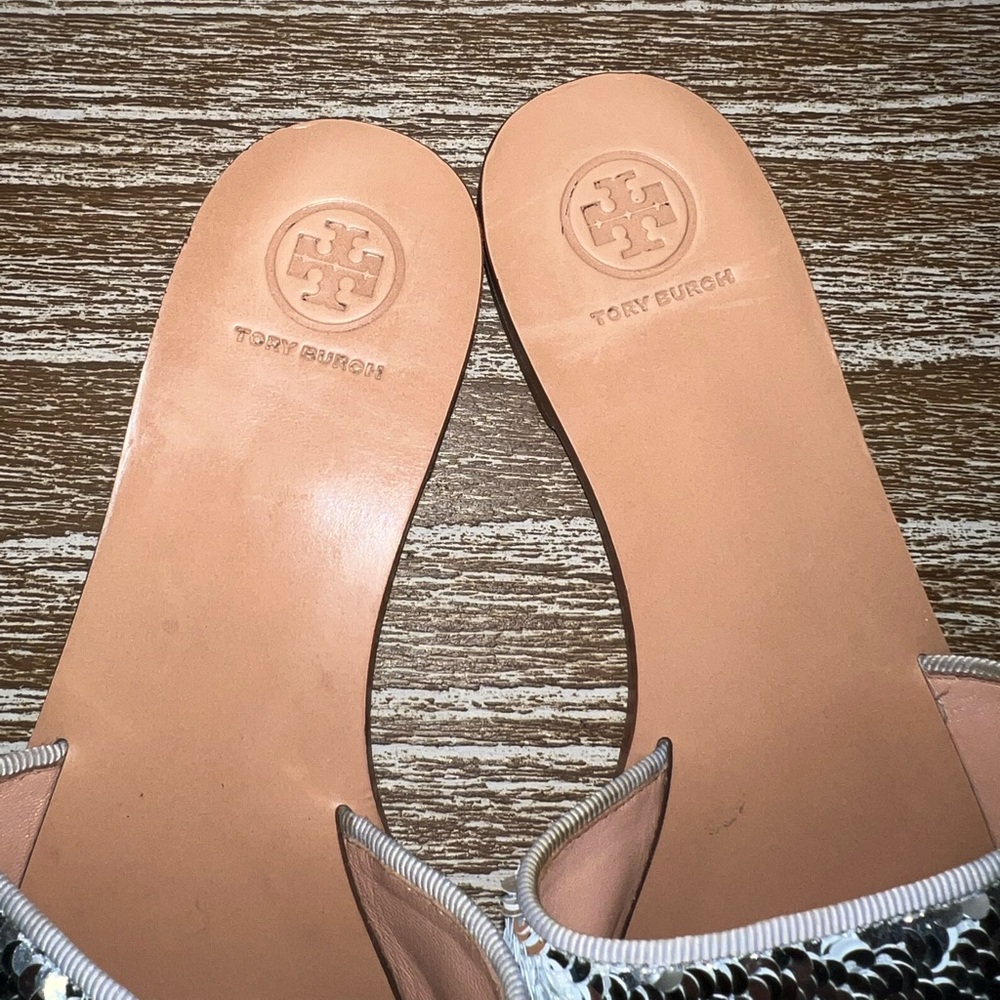 Tory Burch Reversible Sequins Carter Slides - image 4